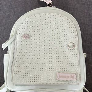 New/Never Used Loungefly Mint Green Pin Trader Faux-Leather Mini Backpack